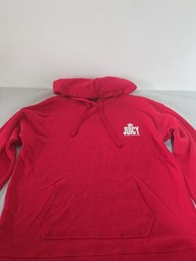Juicy Couture Bright Red Logo Pullover Hoodie